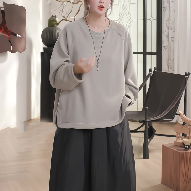 美式复古长袖t恤秋季新款内搭卫衣打底衫简约百搭上衣