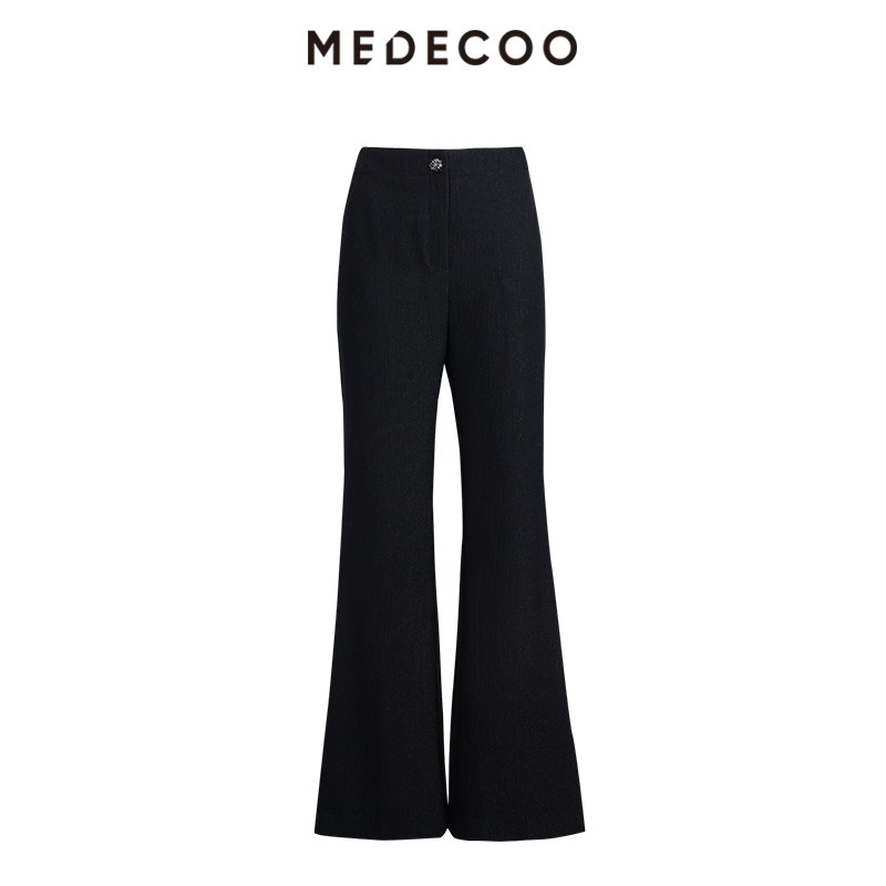 MEDECOO/墨蒂珂2025冬季新款 中高腰显瘦微喇休闲长裤女MID80509,女装/女士精品,休闲裤,淘宝优惠券,粉丝福利购,淘宝优惠卷