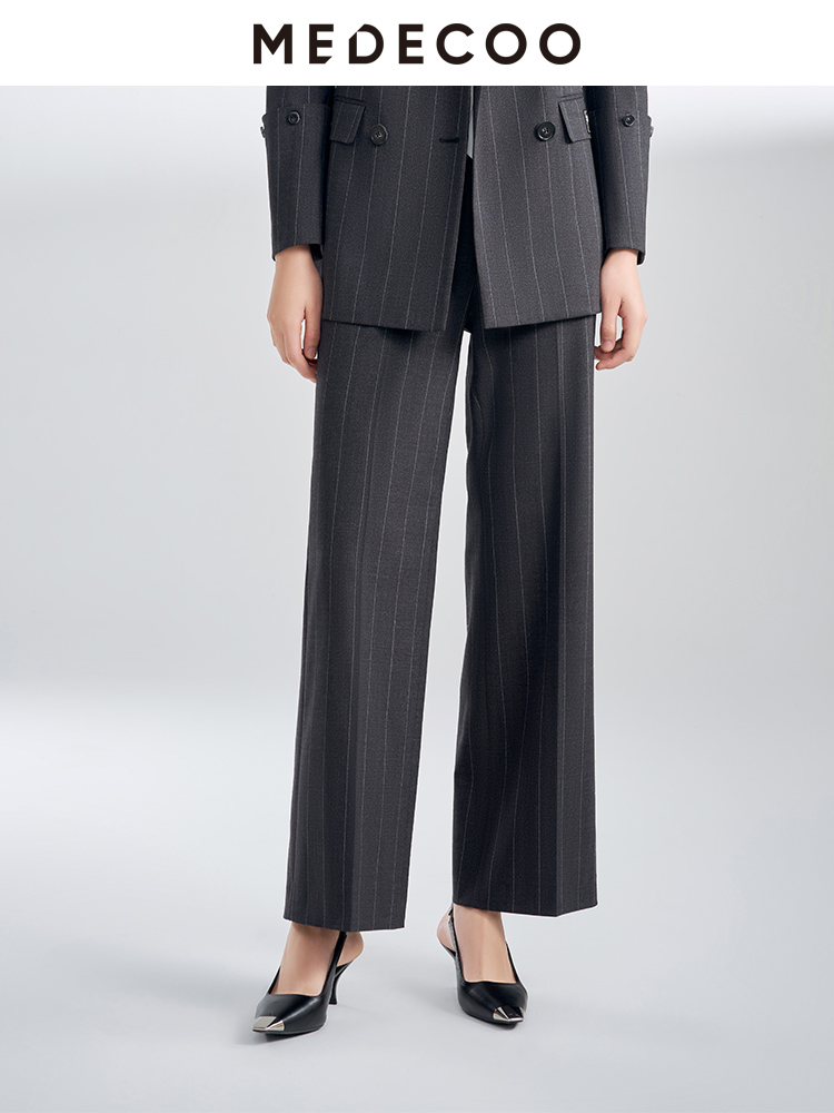 MEDECOO商务职场长款西装休闲裤