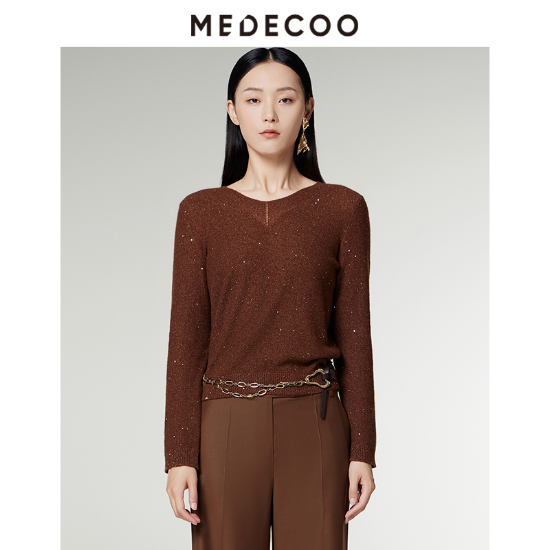 MEDECOO羊毛羊绒套头针织衫