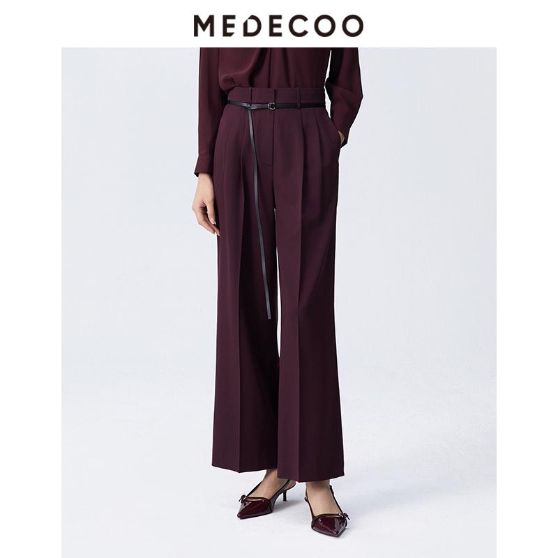 显瘦阔腿裤墨蒂珂通勤早春新款