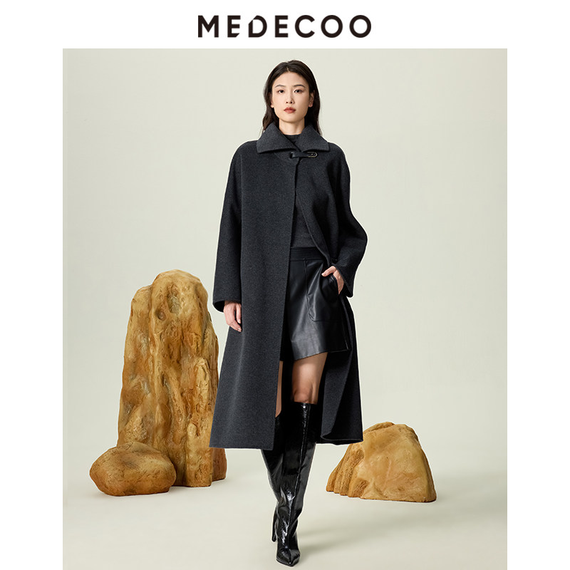 MEDECOO/墨蒂珂2025冬季新款女装斗篷式法式外套毛呢大衣MJD20308,女装/女士精品,毛呢外套,淘宝优惠券,粉丝福利购,淘宝优惠卷