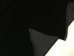纯黑色真丝绒天鹅绒面料 桑蚕丝金丝绒布料 衬衫旗袍 连衣裙礼服
