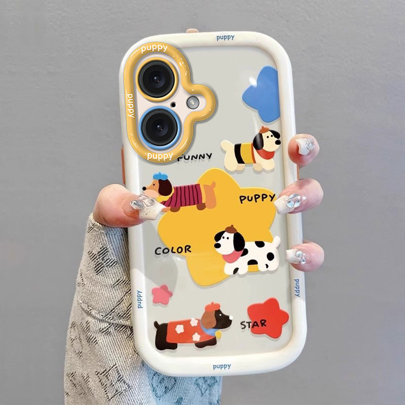 适用苹果系列星星小狗手机壳