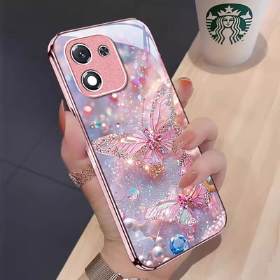 适用荣耀X系列闪钻蝴蝶手机壳