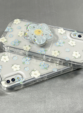 适用vivoy95手机壳y93满屏花朵y89新款y85透明y77e女y76s小清新72t防摔53t软标准版y5s全包y35+保护套m简约11