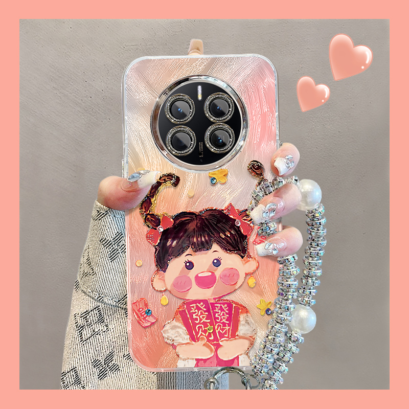 适用华为mate系列发财女孩手机壳