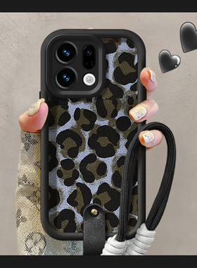 适用OPPOFindX9手机壳findX9pro蓝色豹纹全包防摔新款保护套高级感专用轻奢风奢华镜头创意小众摄像头女专用