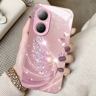 适用华为畅享80水晶飞羽手机壳70Z玻璃70plus全包60X金属漆50pro外壳优畅享30E保护套20E专用女新款轻奢奢华