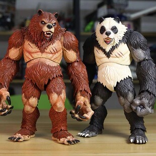 Memory toys熊人棕熊碎爪熊猫人冒险者世界可动人偶模型手办玩具