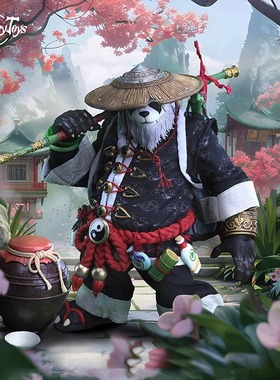 正版MEMORY TOYS熊猫人云游者吴青烈可动人偶手办模型玩具