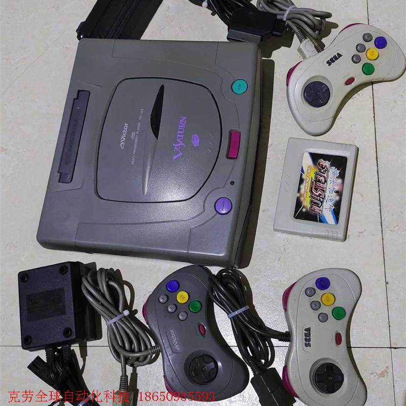 世嘉RG-JX2原装土星ss日版游戏机主机8件套打包