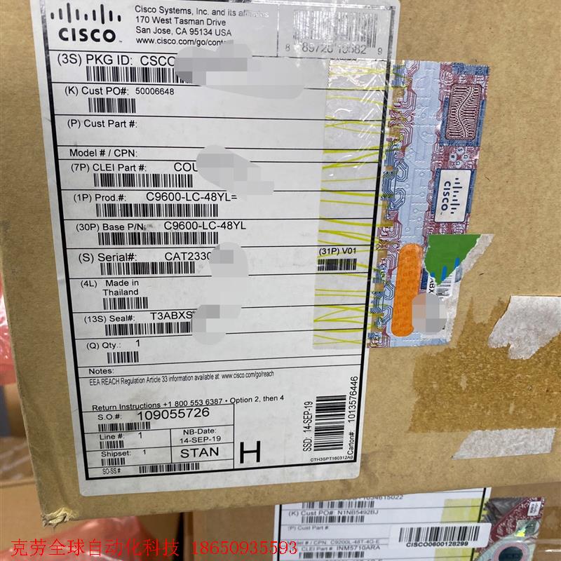 思科 C9600-LC-48YL= 全新行货。用于C9606