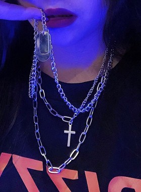 潮牌项链女风嘻哈网红韩版毛衣链