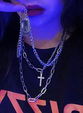 潮牌项链女风嘻哈网红韩版毛衣链
