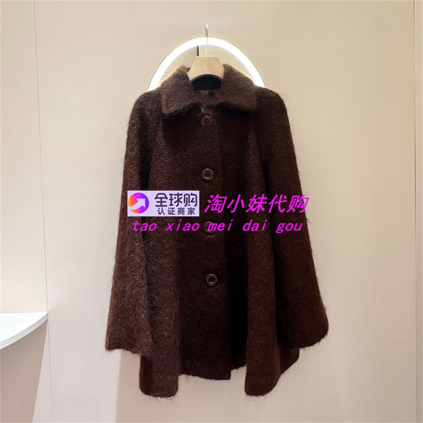 JR2025年冬季翻领单排扣大衣外套