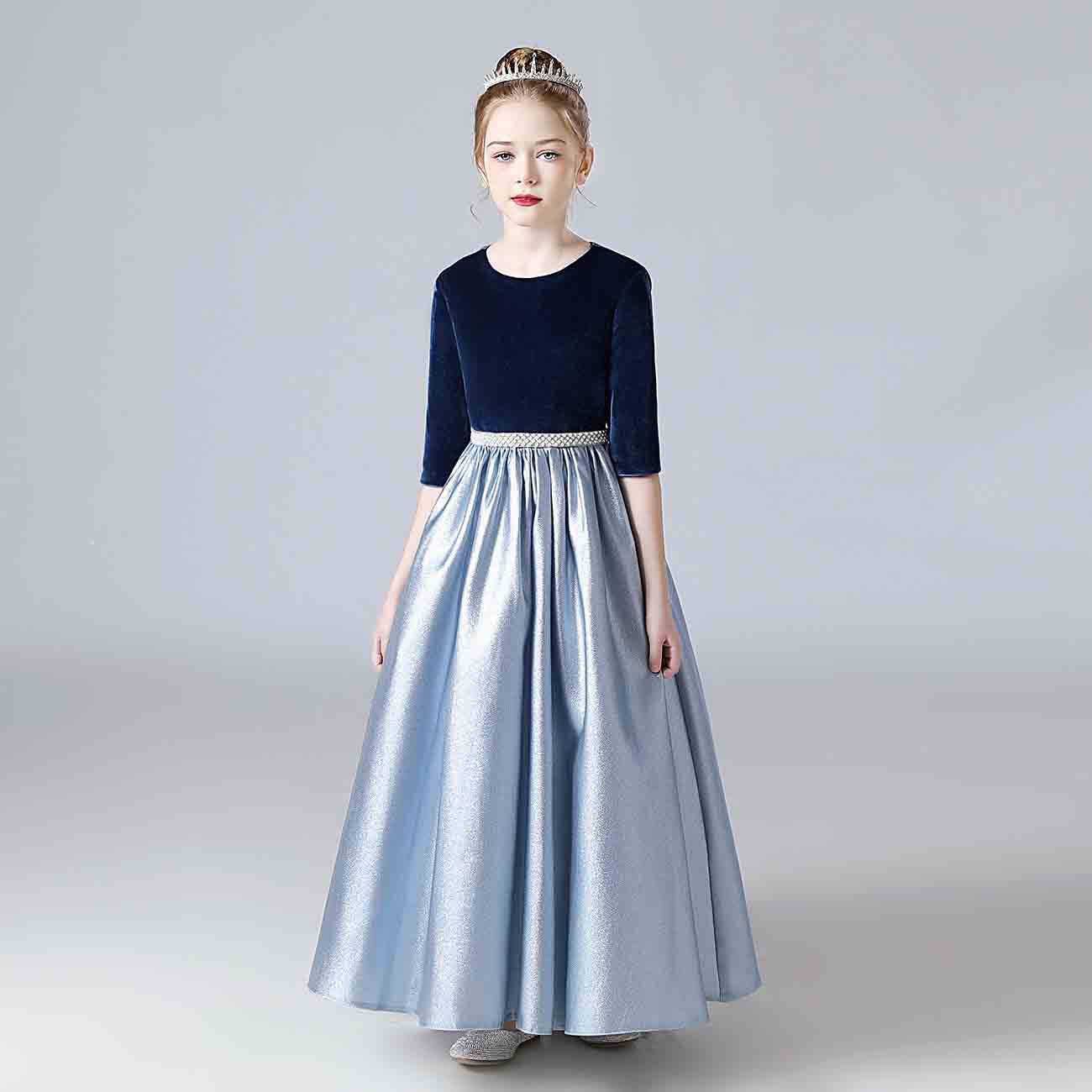 女大童礼服亚马逊钢琴演出礼服儿童艺考礼服十岁生日成人礼公主裙