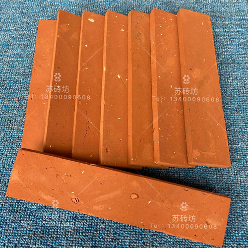 红砖片劈开砖红条砖老旧红砖片