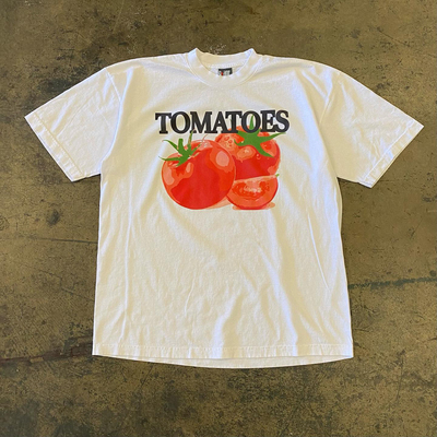 TOMATOES 西红柿Vintage复古美式字母图案印花小众潮牌短袖T恤ins