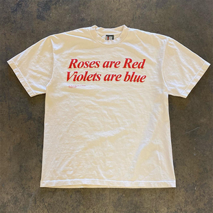 lowers distinguish colors 简约字母原宿风oversize潮流短袖T恤