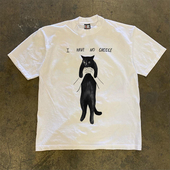 小猫 90s90s90s 小领口 只做性价比好物 被举起 280克重磅纯棉