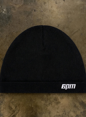 y2k hoodie~6PM美式黑色针织帽男女秋冬保暖冷帽时尚休闲运动帽子