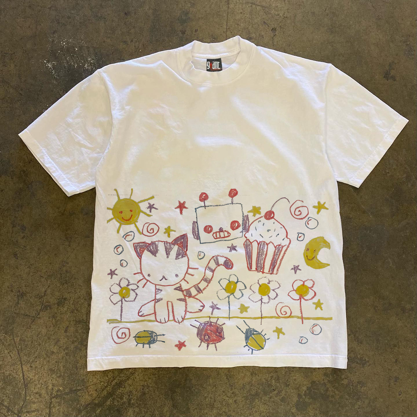 90s90s90s美式复古重磅!机器人与甜品~百搭小众宽松情侣短袖T恤女,女装/女士精品,T恤,淘宝优惠券,粉丝福利购,淘宝优惠卷