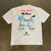 百搭宽松设计短袖 蓝纹老虎小众学生情侣款 T恤 重磅不透 90s90s90s