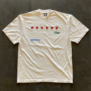 短袖 based 港风小众设计感时尚 T恤百搭宽松上衣 Alignment