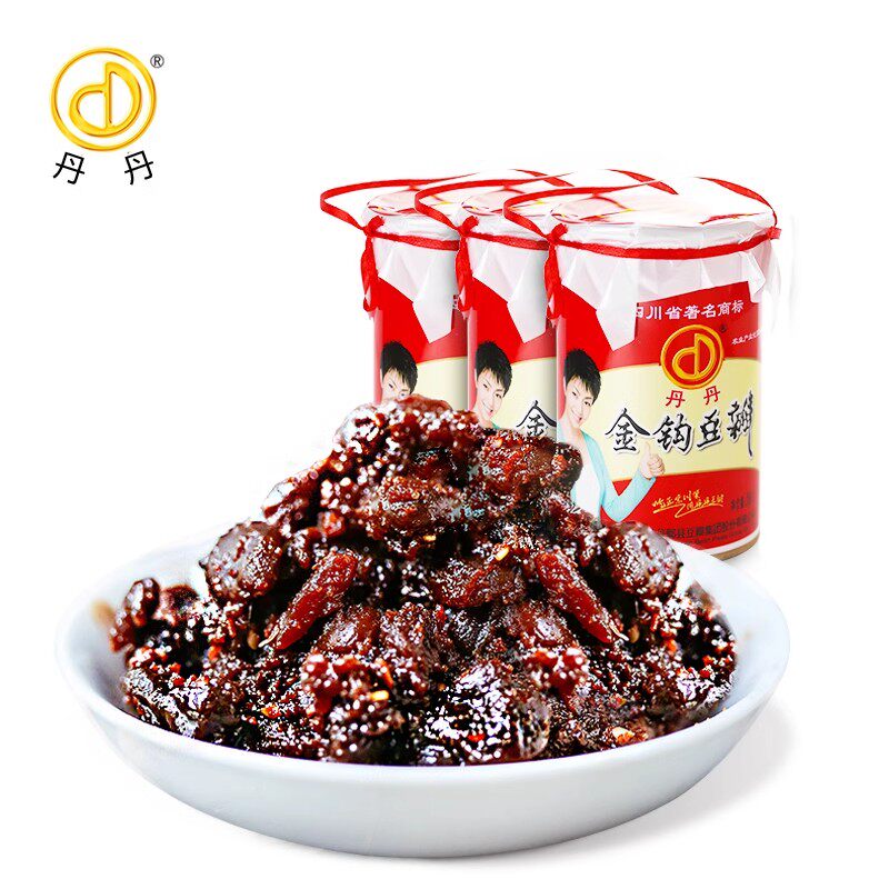 丹丹金钩香油豆瓣筒熟袋装即食酱专用下饭拌面蘸馒头虾米袋装酱