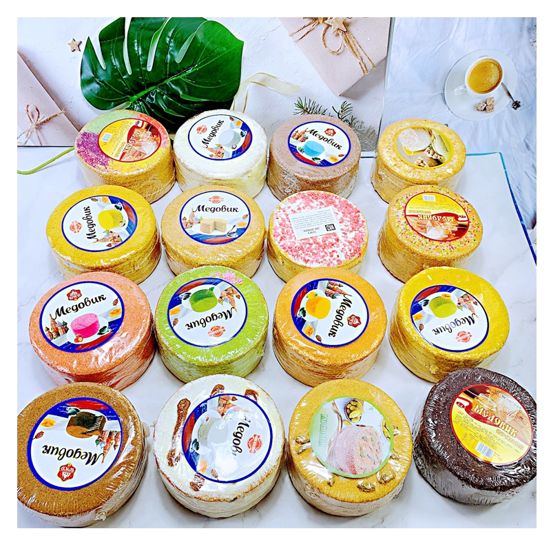 网红俄罗斯风味礼盒果味七彩虹提拉米苏蛋糕奶油甜点早餐糕点送礼