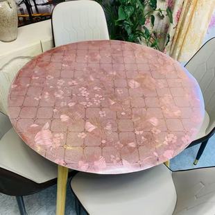 pvc圆形餐桌垫防水防油茶几台面保护胶垫1米5园卓垫高档圆桌桌布*