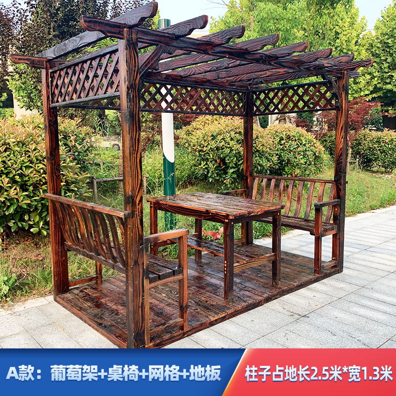 户外庭院葡萄架防腐木四角凉亭遮阳棚花园室外实木休闲亭子别墅|ruв категории жилой мебели, открытый/двор мебели, деревянный павильон - от Buy2taobao.com для оказания профессиональной услуги покупки агента Taobao