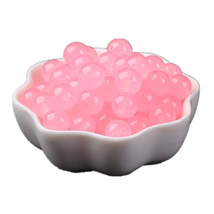 浅蓝浅紫黄粉色玉髓散珠半成品石英岩玉DIY手工串珠编织手链项链