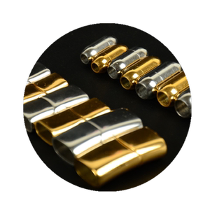 手绳手镯磁吸扣头龙鳞锦鲤九乘迦叶钛钢橄榄扣diy编织绳接尾扣