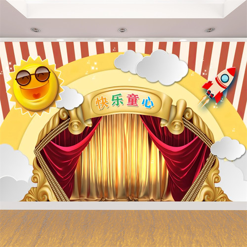 表演口才培训教室背景布