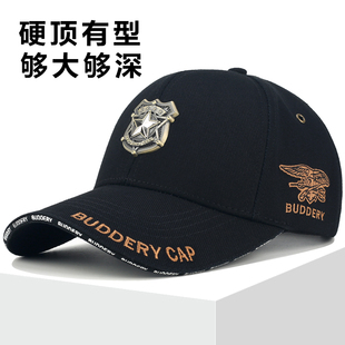 高端品牌帽子男士新款休闲硬顶鸭舌帽秋季大头围遮阳棒球帽