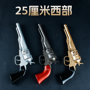 25厘米西部侧开合金材质工艺品手办怀旧玩具收藏模型不可发射