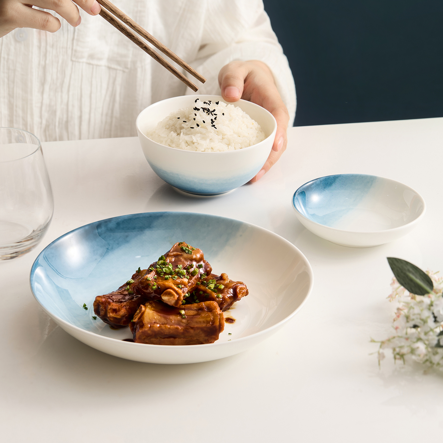 骨瓷盘子家用炒菜盘凉菜碟子大鱼盘陶瓷味碟西餐盘