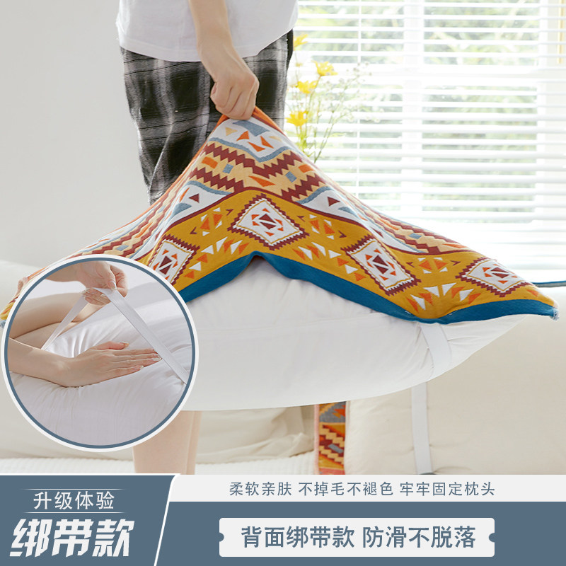 绑带固定防脱落枕巾加大加厚图片