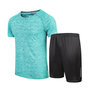 运动套装男女夏季宽松跑步服健身房短袖速干衣夏天快干运动衣服装