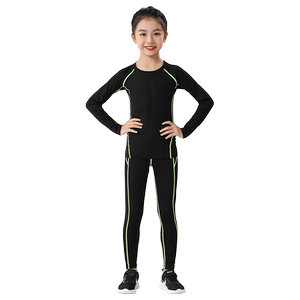 训练女童足球跑步瑜伽健身服打底