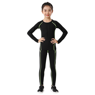训练女童足球跑步瑜伽健身服打底