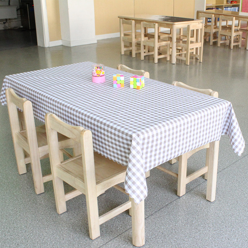 幼儿园专用桌布套防水防油布艺田园耐脏可爱长方形卡通小格子画画,居家布艺,桌布,淘宝优惠券,粉丝福利购,淘宝优惠卷