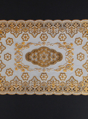 25*38cmpvc欧式烫金银杯垫西餐垫隔热垫托盘子垫碗垫花瓶盆垫防烫