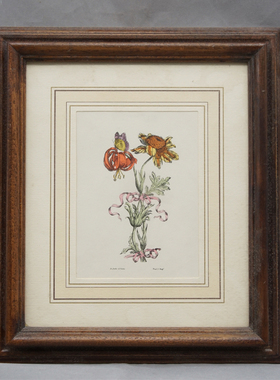 西洋收藏画 意大利实木画框限量版印刷画 家居装饰摆件欧式挂画