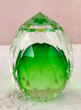 西洋收藏品 意大利手工制作水晶玻璃彩色镇纸器 欧式复古装饰摆件