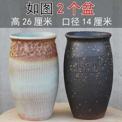 花盆陶瓷小轻奢高高级种缺口30cm花瓶花盆富贵竹多肉感大精致粗号