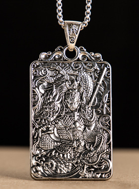 齐天大圣孙悟空镀银项链男孙悟空吊坠男士霸气斗战胜佛宝挂件霸气