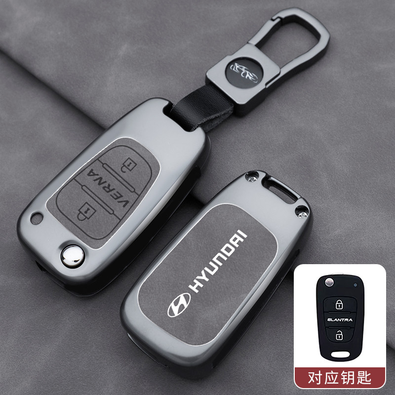 北京现代瑞纳高档钥匙套瑞奕悦纳i30老款途胜汽车保护套扣壳金属